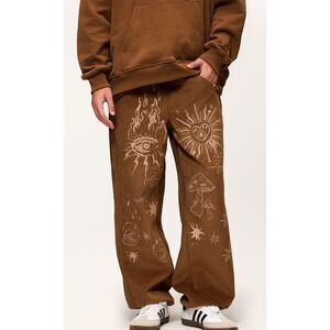 AELFRIC EDEN SUN EYE GRAPHIC PANTS SIZE MEDIUM NWT